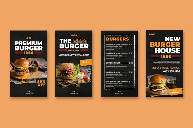 burgers restaurant instagram stories