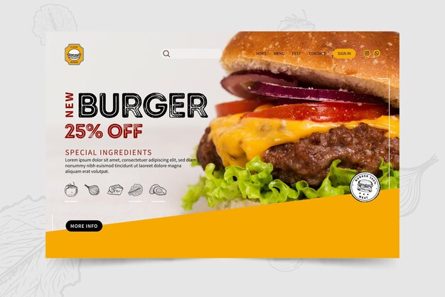 burgers restaurant landing page template