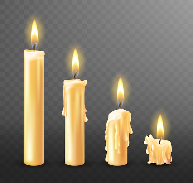 Горящие свечи, капающие воск