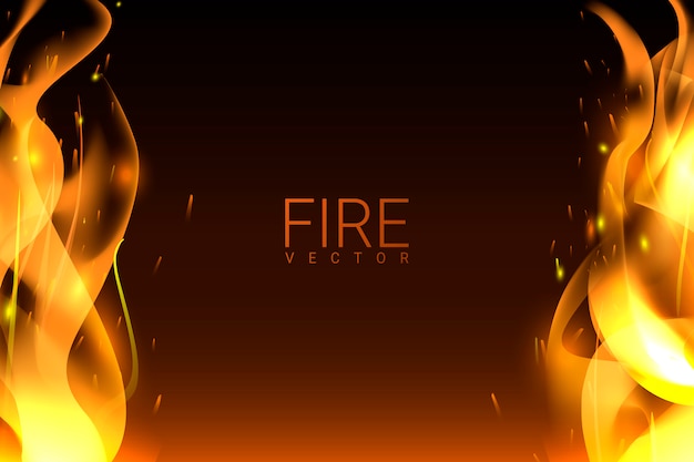 Free vector burning fire background