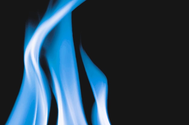 Burning flame background, fire border realistic vector black image