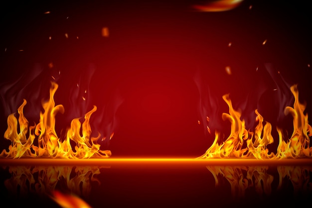 Burning flame effect background