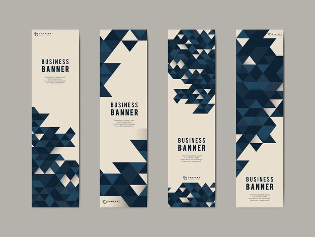 Business abstract banner set