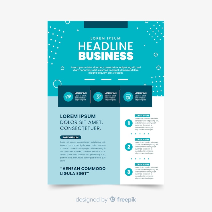 Free Vector business abstract flyer template