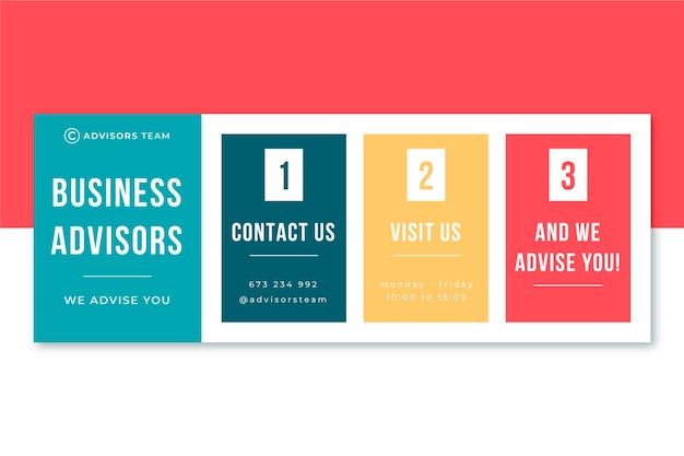 Free vector business advisors blog header template