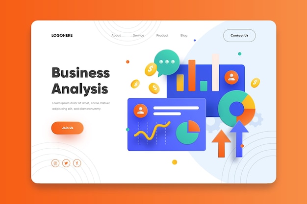 Business analysis landing page