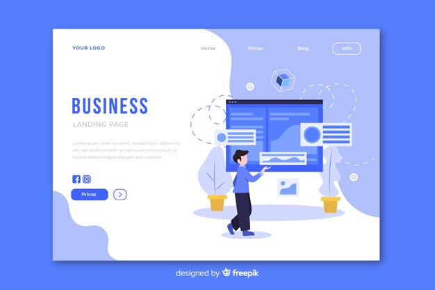business analysis page template with photo
