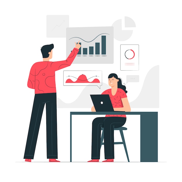 Business analytics concept illustration