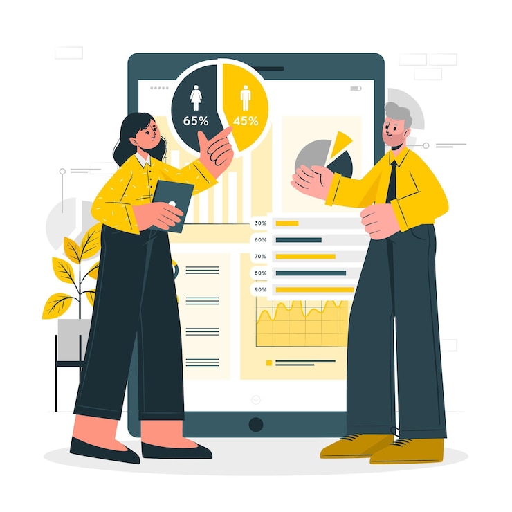 Free Vector business analytics concept illustration