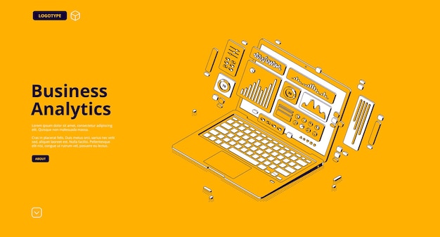 Business analytics landing page