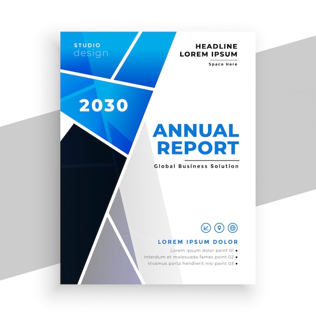 Business annual report flyer geometric template