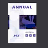 Free vector business annual report template