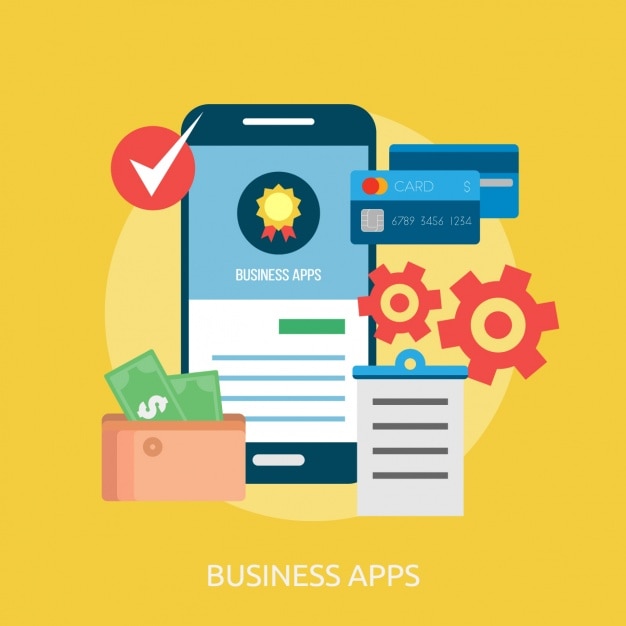 Free Vector business apps background design