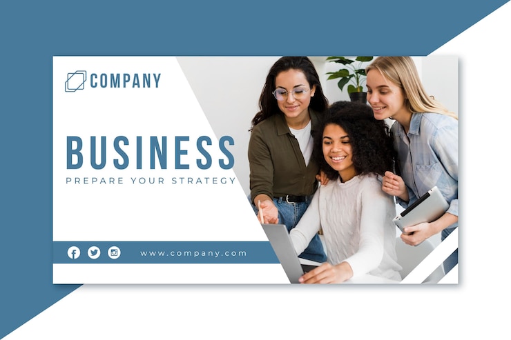 Free Vector business banner blog