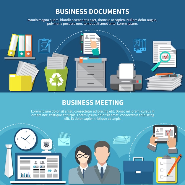 Free vector business banner set