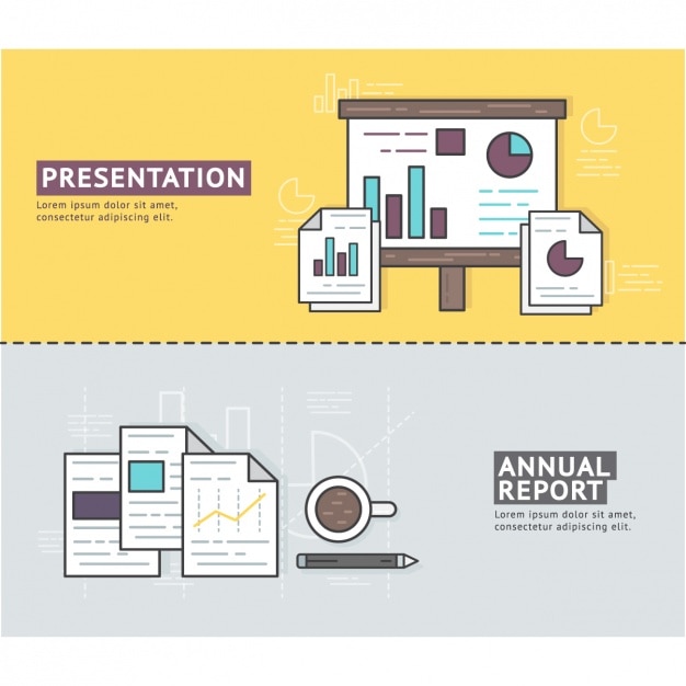 Free Vector business banners set