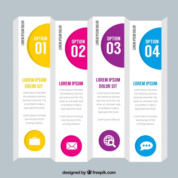 Free vector business banners with options