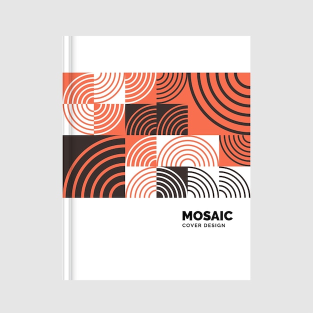 Business Book Cover template design geometric shapes