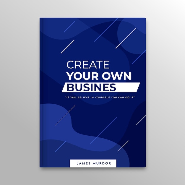 Free vector business book cover template