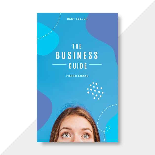 Free vector business book cover template