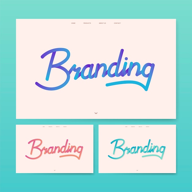 Business branding informational website graphic