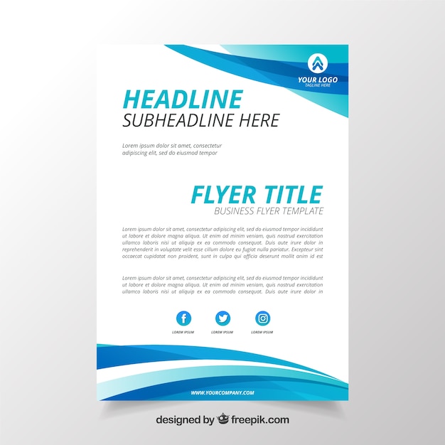 Free vector business brochure in a5 size with abstract style