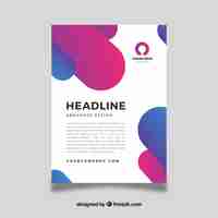 Free vector business brochure in a5 size with abstract style