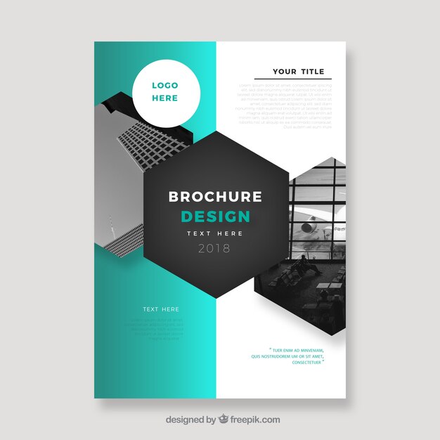 Brochure aziendale in formato a5 con stile astratto