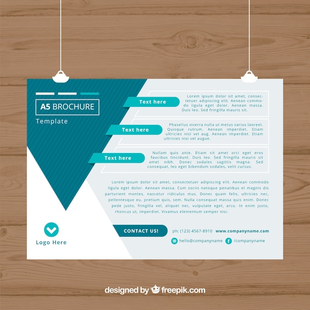 Business brochure in a5 size with flat style