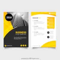 Free vector business brochure in abstract style