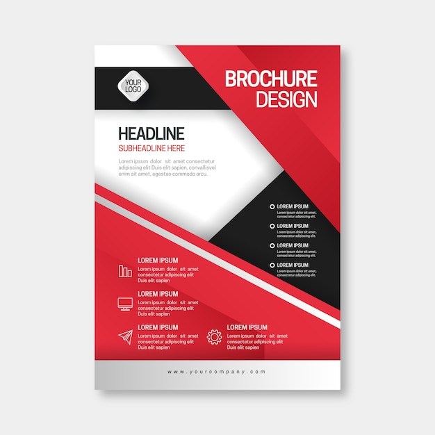 Free vector business brochure in abstract style
