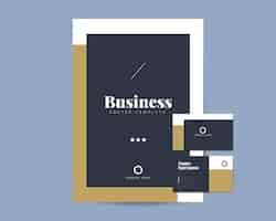Бесплатное векторное изображение Шаблоны бизнес-брошюр и визиток