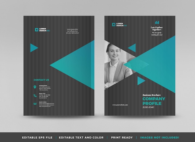 Business brochure cover design or annual report and company profile cover and booklet cover