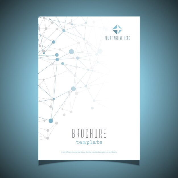 Business brochure design template with connecting dots