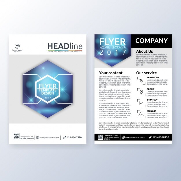 Free Vector business brochure design