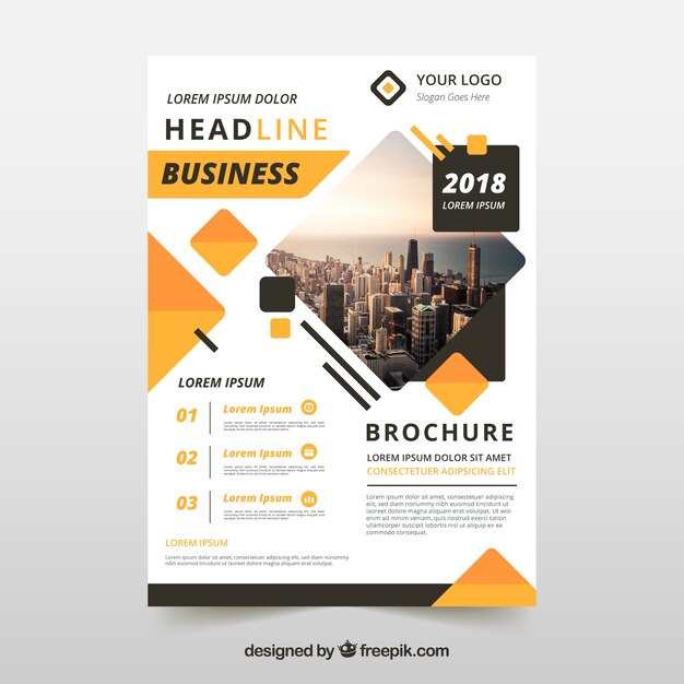 Business brochure in flat style