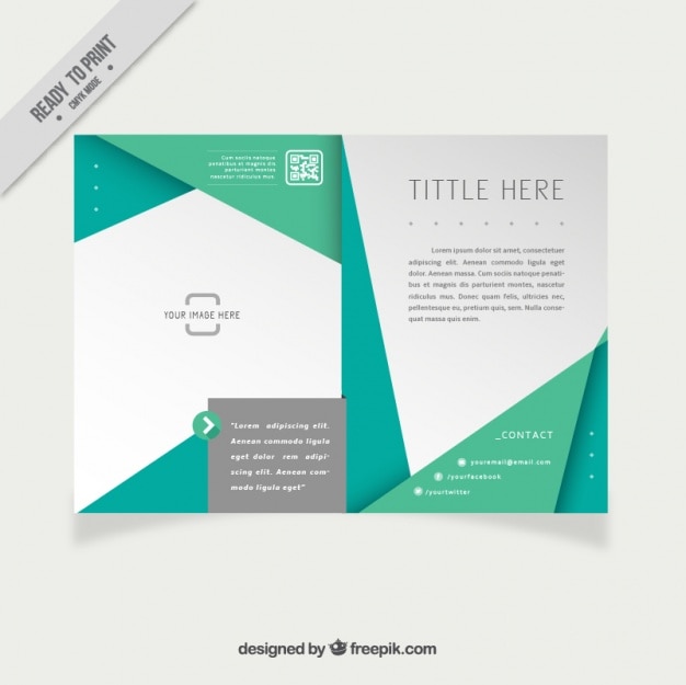 Free vector business brochure in polygonal style