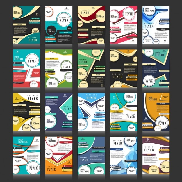 Free vector business brochure set