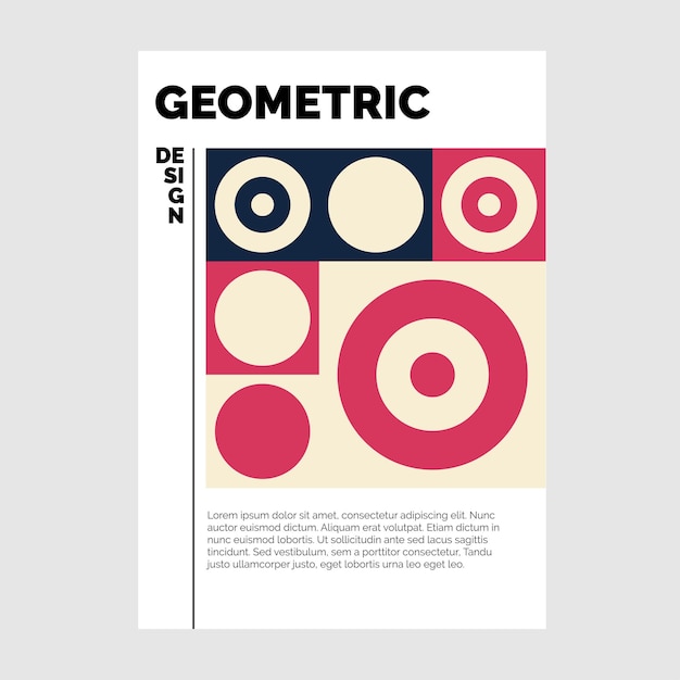 Free vector business brochure template design geometric shapes