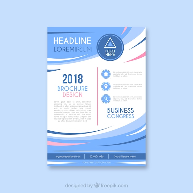 Business brochure template in size a5