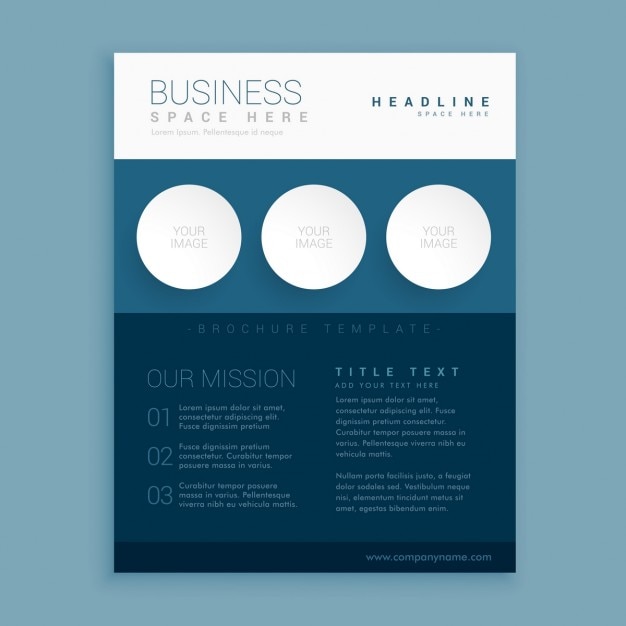 Free vector business brochure template with circles