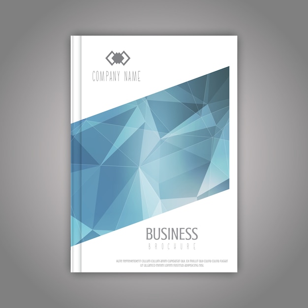 Business brochure template with a low poly design