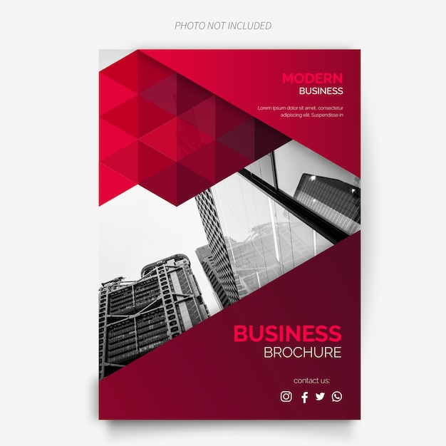 Free vector business brochure template with modern design