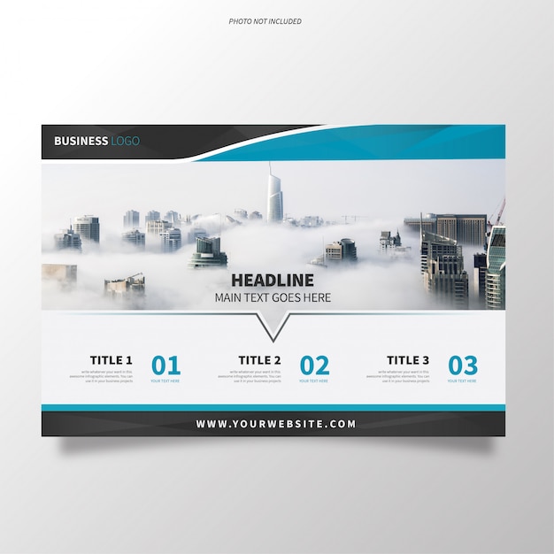 Free vector business brochure template with modern design