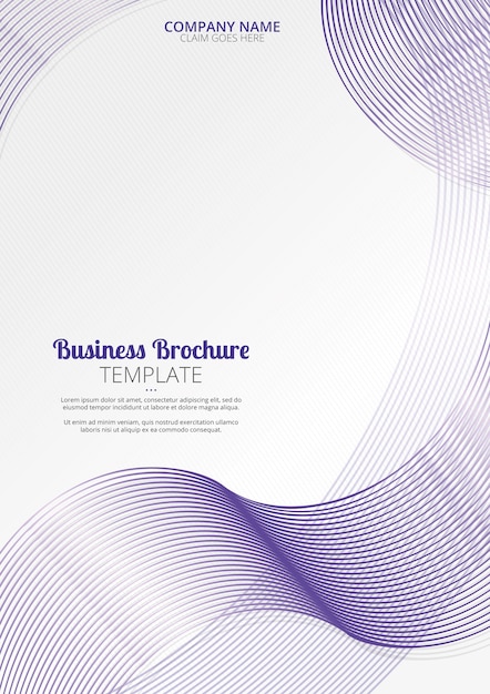Business brochure template with wavy background