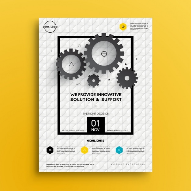 Free vector business brochure template