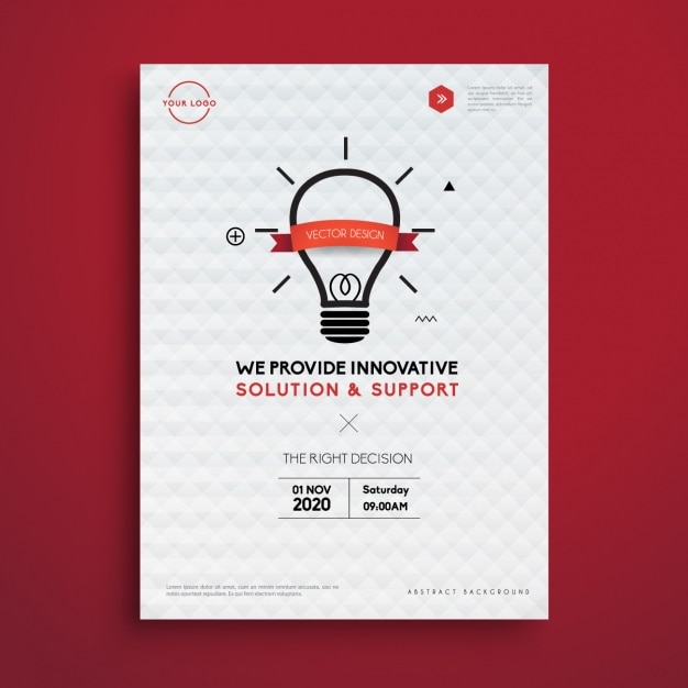 Vettore gratuito brochure template affari