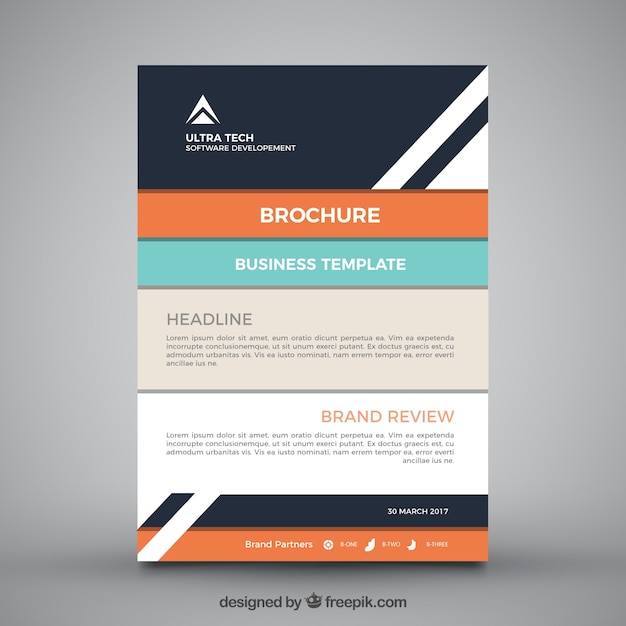 Free vector business brochure template
