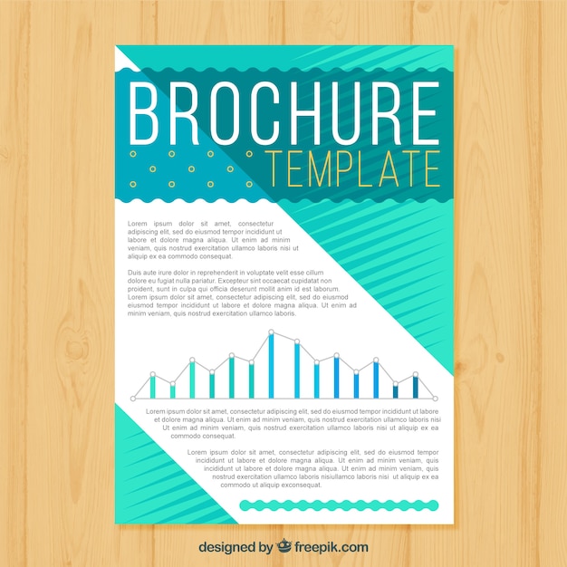 Free vector business brochure with abstract shapes