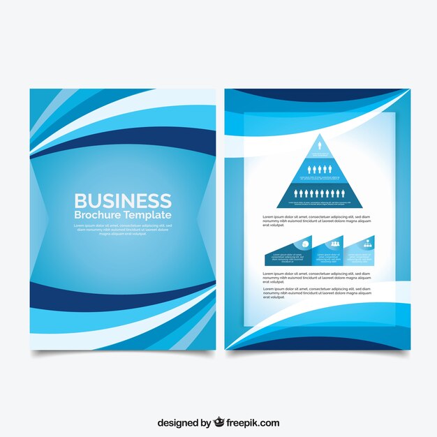 Business brochure with abstract style